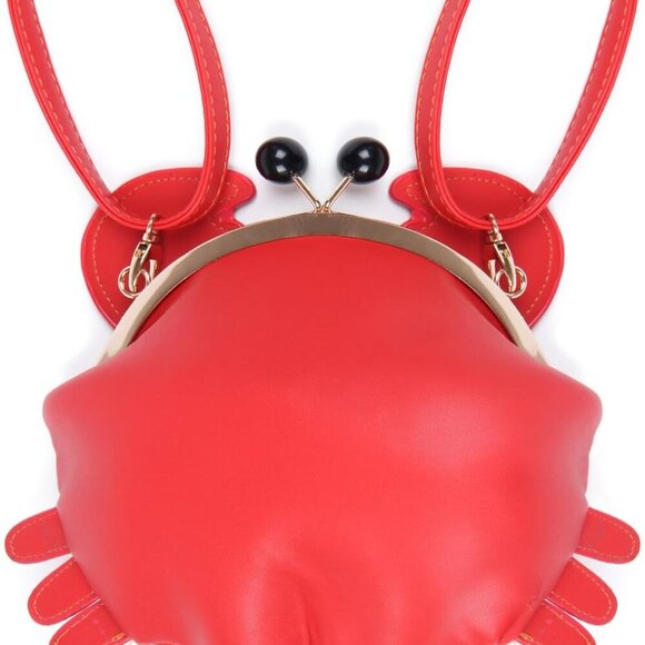 Animal Crossbody Bag PU Dinosaur Crab Shark Flamingo Unique Clutch - Picture 3 of 5